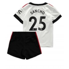 Manchester United Jadon Sancho #25 Bortaställ Barn 2022-23 Korta ärmar (+ Korta byxor)